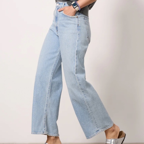 AGOLDE Ren High Rise Wide Leg Jeans - Picture 1 of 12